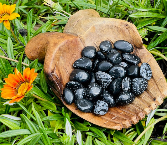 Tumbled Snowflake Obsidian Crystal