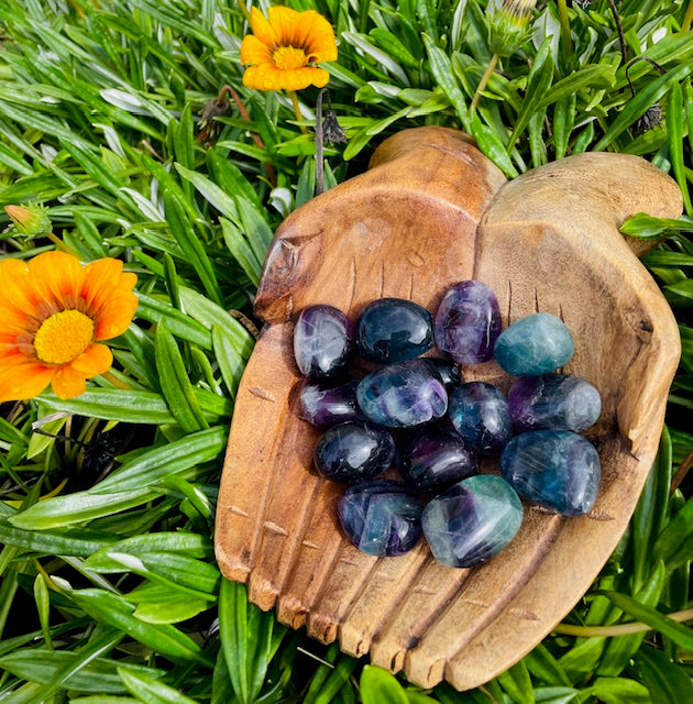 Tumbled Rainbow Fluorite Crystal